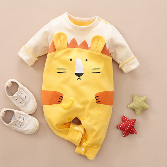 Cross-Border European And American Ins Baby Onesies Spring And Autumn Cotton Baby Cartoon Crawling Clothes Newborn Clothes Baby